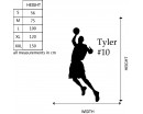 Basketball Man Customized Name with Number Decal For Children